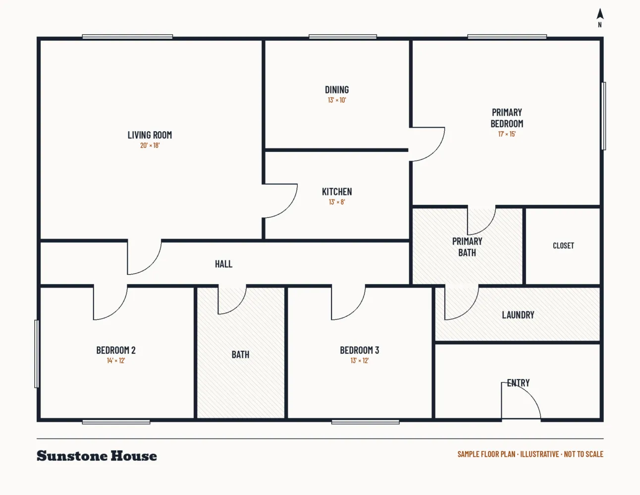 Floor plan of Sunstone House (sample)